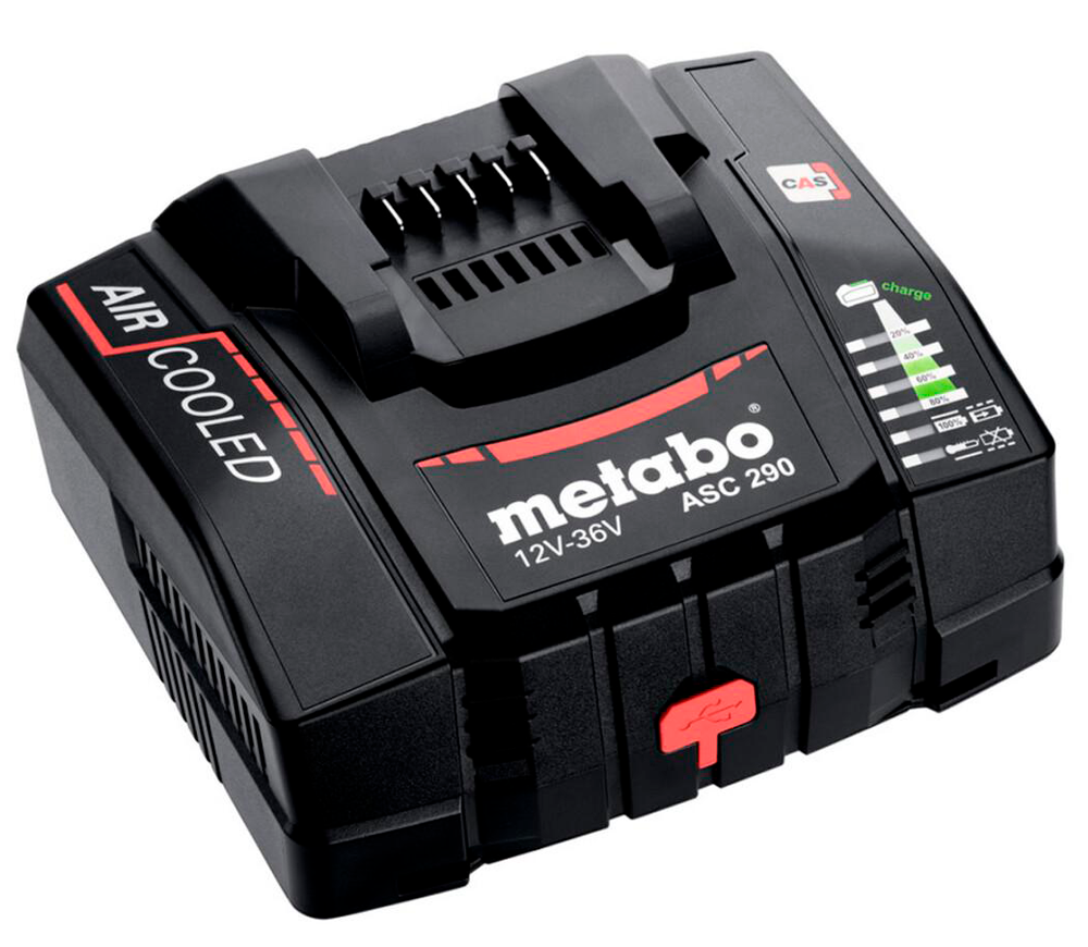 Зарядное устройство + 2 аккумулятора METABO Basic set 2 x LiHDX 290вт 12-36В 16A photo 2