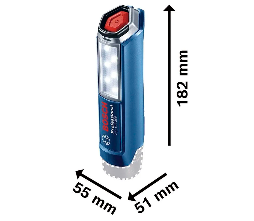 Lanternă construcții cu acumulator BOSCH GLI 12V-300 300lm 12V photo 3