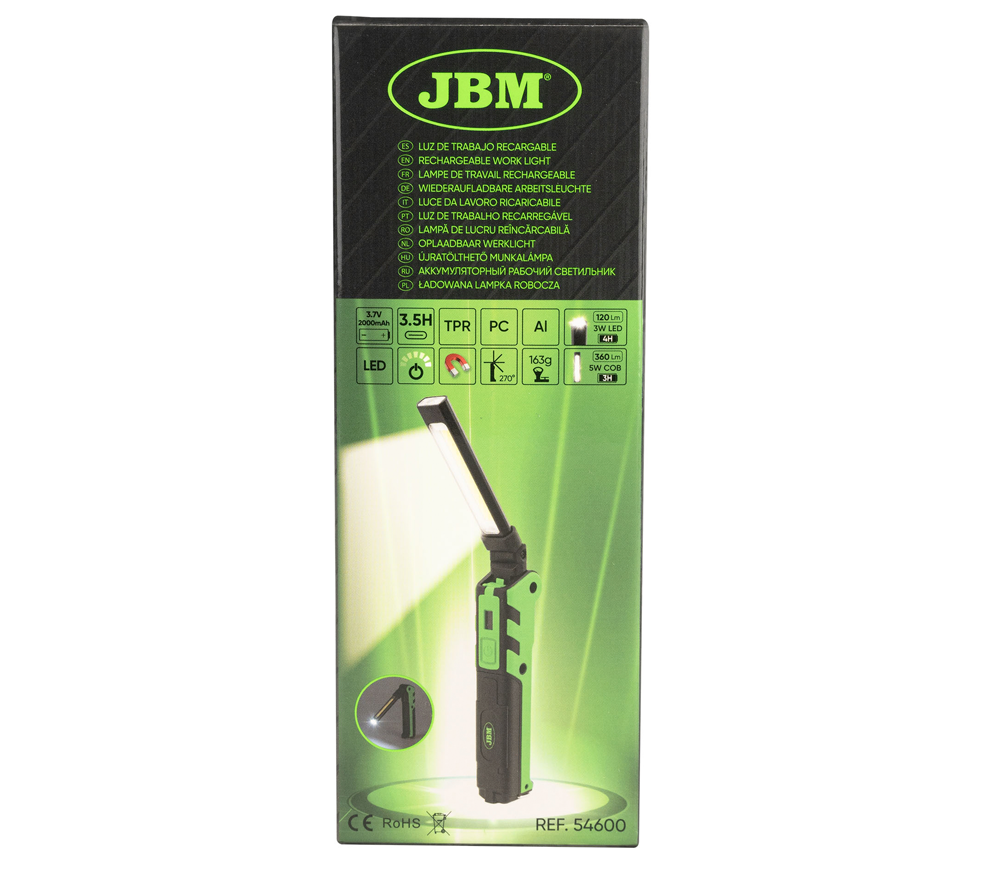 Lanternă construcții cu acumulator JBM JBM-54600 120/360lm 3.7V 2Ah photo 3