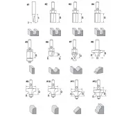 Set freze pe lemn MAKITA D-57065-5