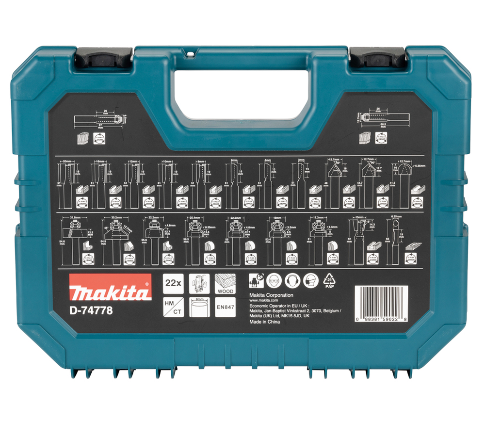 Set freze pe lemn MAKITA D-74778 photo 0
