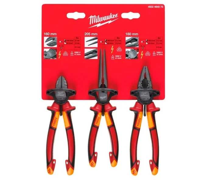 Набор плоскогубцев VDE  3шт MILWAUKEE Milwaukee Plier Set-2