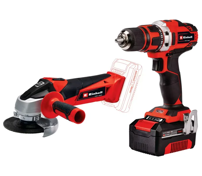 Набор аккумуляторных инструментов EINHELL TE-TK 18/2 Li Kit (CD+AG)-1