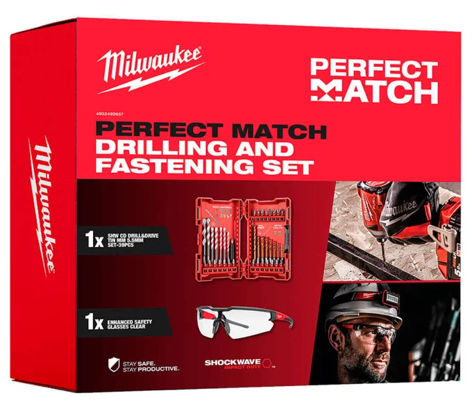 Set de burghie și biți MILWAUKEE Perfect Match Drilling 4-10mm HSS-G-1