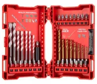 Набор сверл и бит MILWAUKEE Shockwave Red HEX 2-10мм HSS-G-1