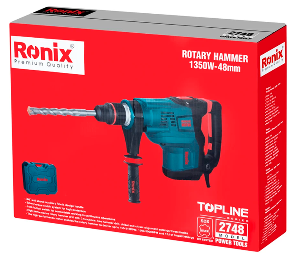 Перфоратор RONIX 2748 1350вт SDS-Max-12