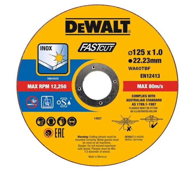 Disc de tăiat abraziv 100buc DEWALT DT20540 125mm 1mm-1