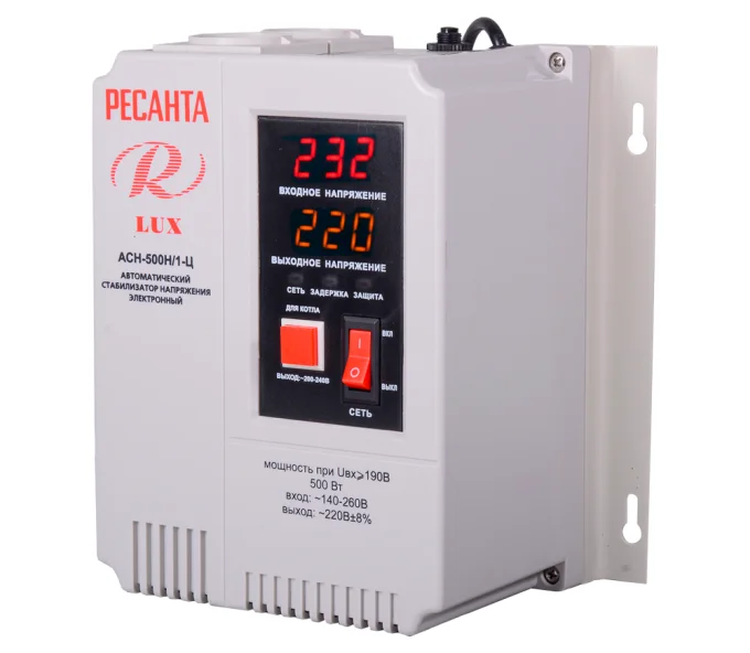Стабилизатор напряжения релейный RESANTA ACH 500 Н/1-Ц-1