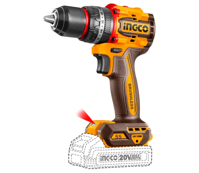 Mașină de înșurubat cu percuție cu acum. INGCO CIDLI20558 20V 2Ah-1