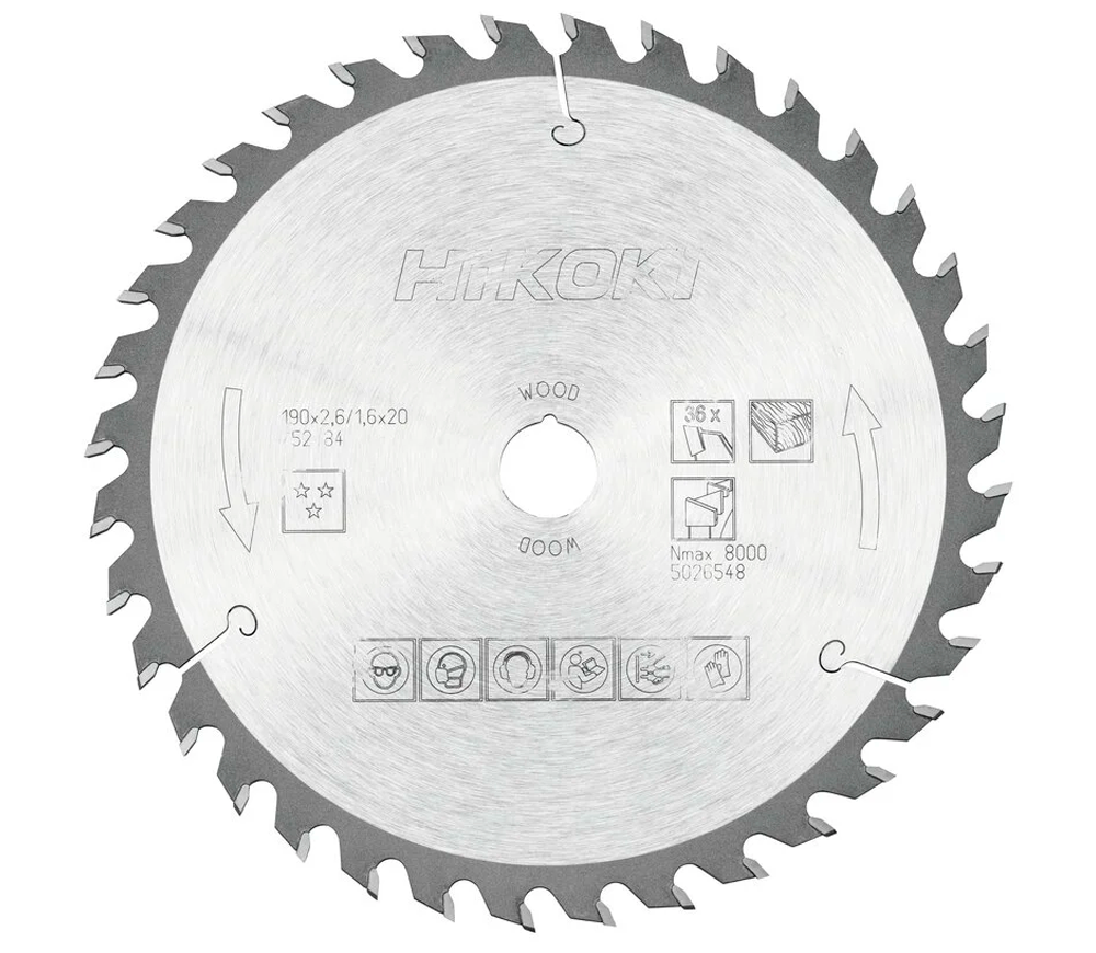 Disc pentru fierastrau electric HIKOKI 752484 190mm 1.6mm Lemn