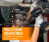 Гайковерт аккумуляторный MAXXT MDIW20VX2 20В 4Ач 1000Нм-5
