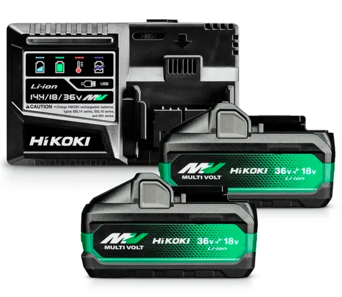 Зарядное устройство + 2 аккумулятора HIKOKI UC18YSL3WJZ 195вт 18-36В 8A-1