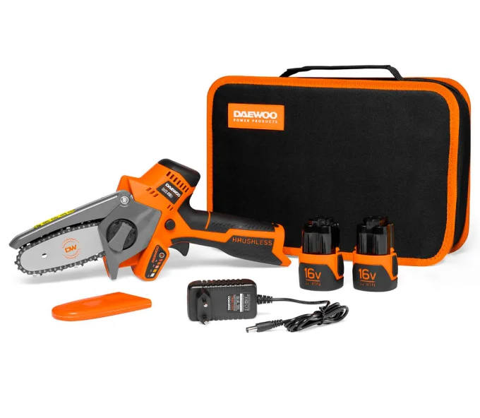 Цепная пила аккумуляторная DAEWOO DACS 416Li SET 100мм 16В 2.5Ач-3