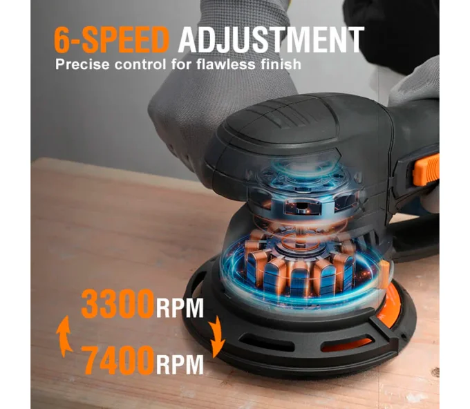 Mașină de șlefuit excentrică MAXXT MDMS800 800w 150mm-5