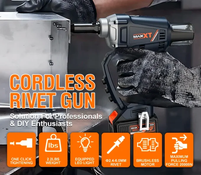Pistol de nituit cu acumulator  MDRG20VX2  20V 4Ah-8