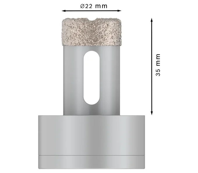 Carotă de găurit BOSCH X-LOCK Dry Speed 22mm-3