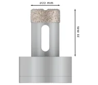 Carotă de găurit BOSCH X-LOCK Dry Speed 22mm-3