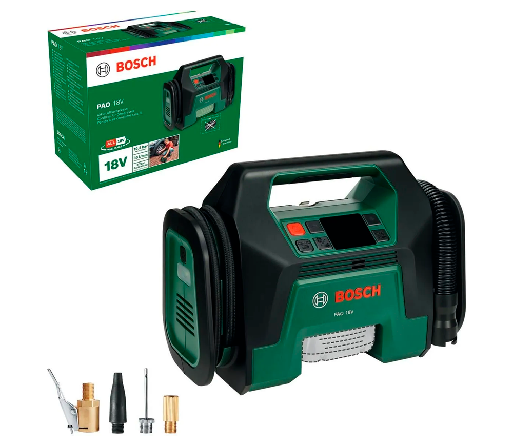 Автокомпрессор BOSCH PAO 18V (Solo) 10.3бар 400л/мин-5