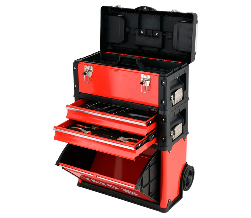 Cărucior modular pentru scule YATO YT09104 (3 module, 78 piese)-3