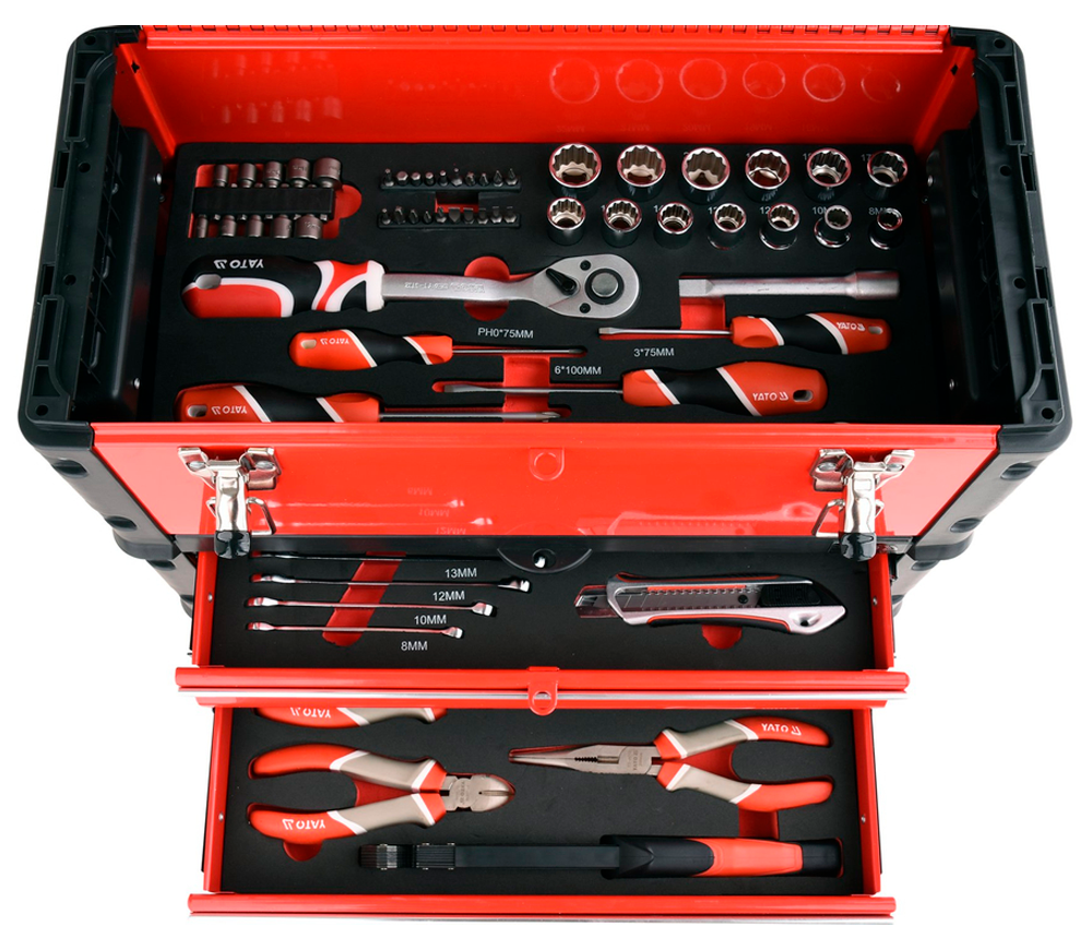 Cărucior modular pentru scule YATO YT09104 (3 module, 78 piese)-7
