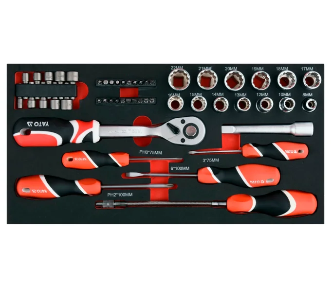 Cărucior modular pentru scule YATO YT09104 (3 module, 78 piese)-7