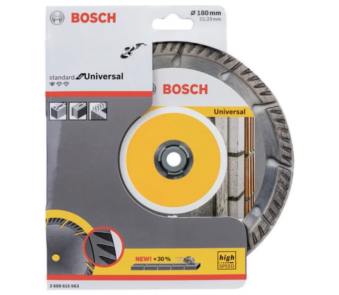 Disc de tăiat cu diamant BOSCH Standard for Universal 180mm Segmentat Beton/Cărămidă-2