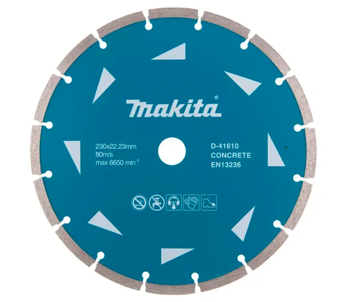 Disc de tăiat cu diamant MAKITA D-41610 230mm Segmentat Beton-1