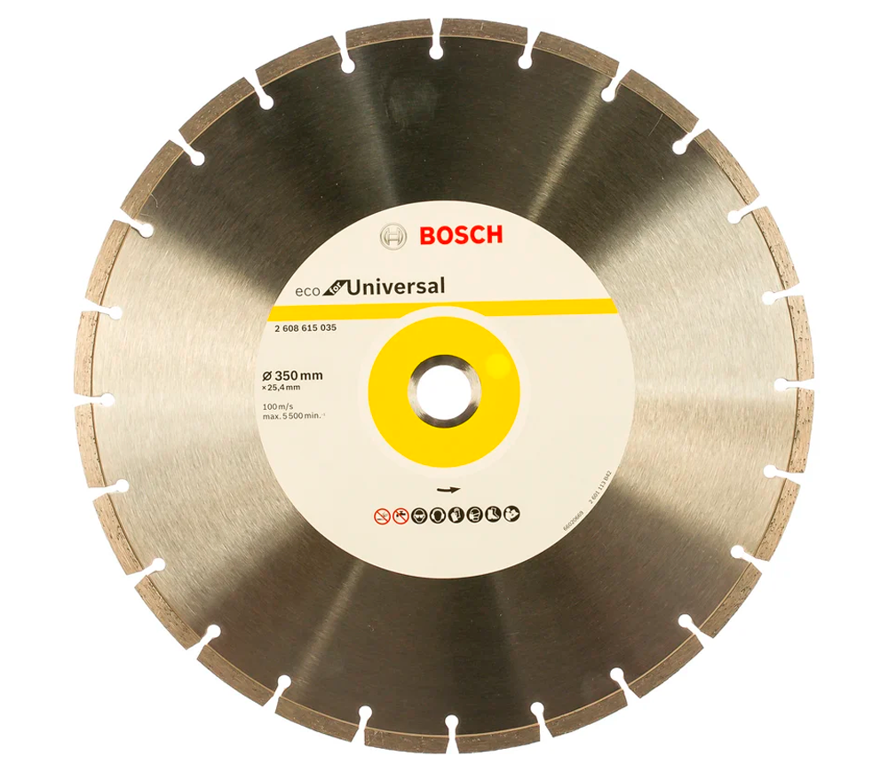Алмазный отрезной диск BOSCH ECO Universal 350мм Сегментированный Бетон/Камень/Кирпич