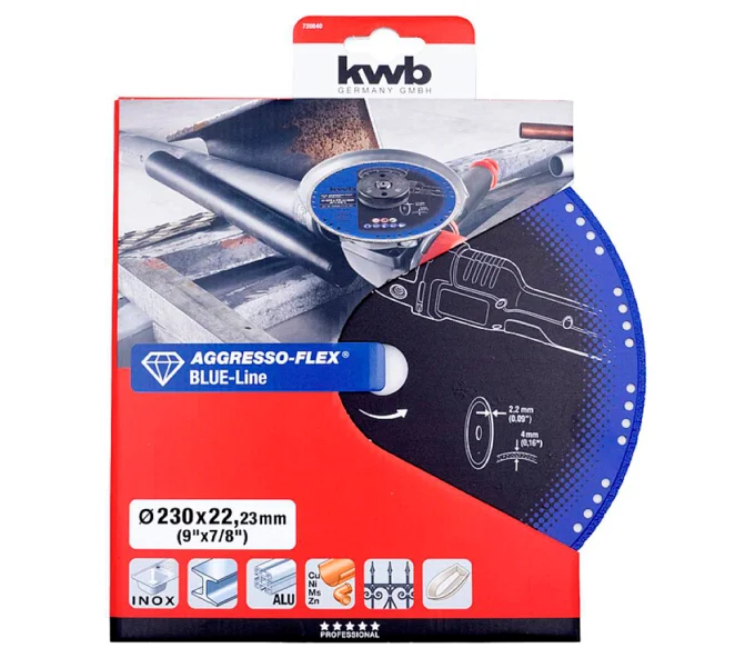 Disc de tăiat cu diamant KWB K720840 230mm Solid Metal-2