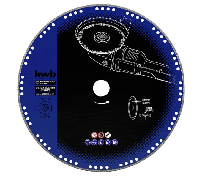 Disc de tăiat cu diamant KWB K720840 230mm Solid Metal-1