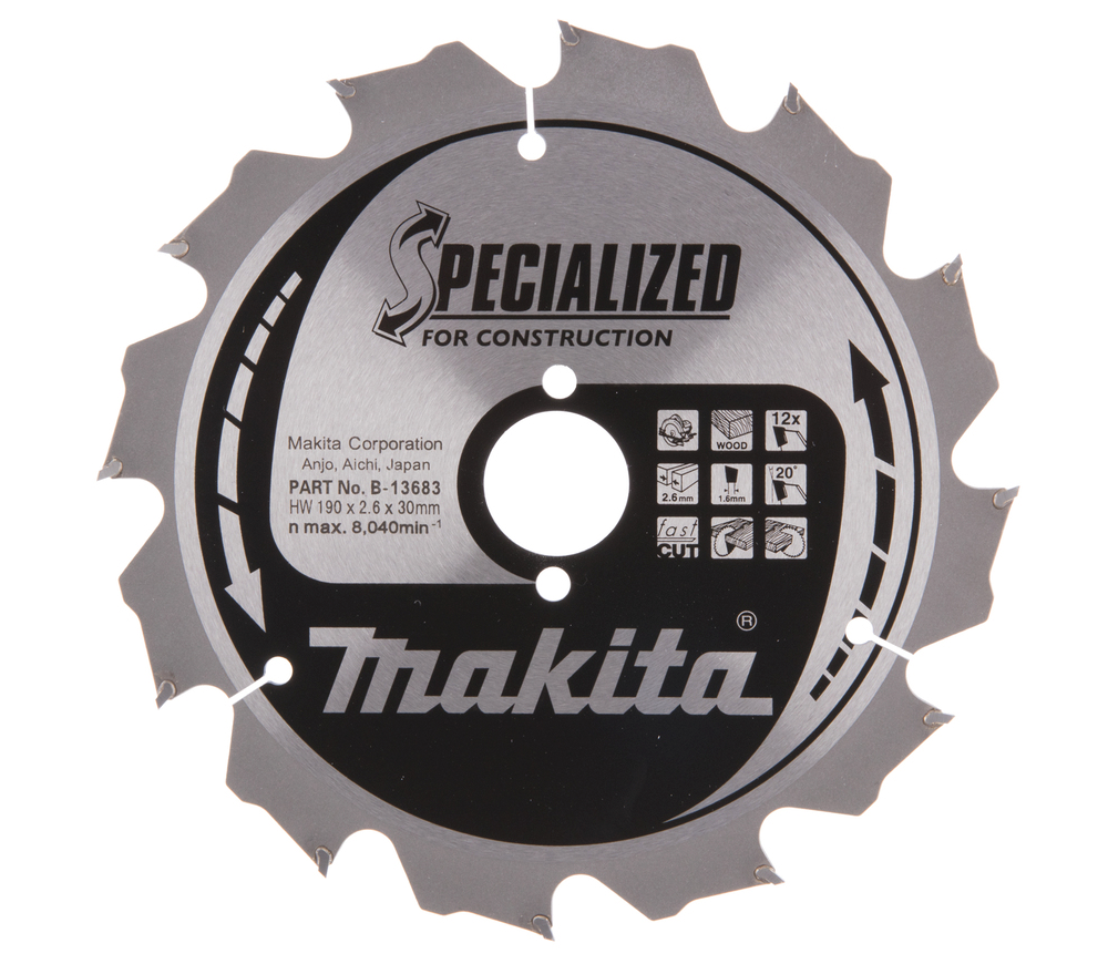 Disc pentru fierastrau electric MAKITA B-13683 190mm 1.6mm Lemn