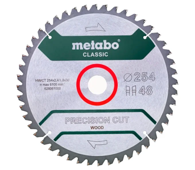 Disc pentru fierastrau electric METABO Classic 254x30 48 WZ 5 254mm 1.8mm Lemn-1