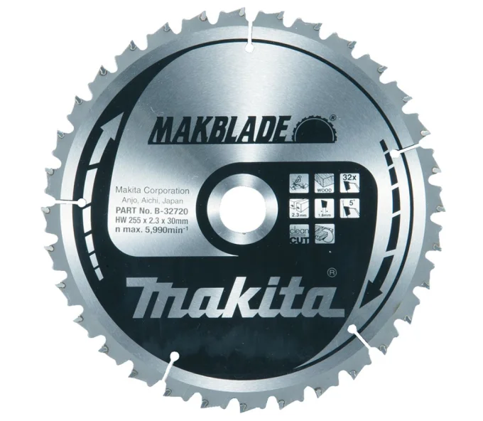 Disc pentru fierastrau electric MAKITA Makblade B-32720 255mm 1.8mm Lemn-1