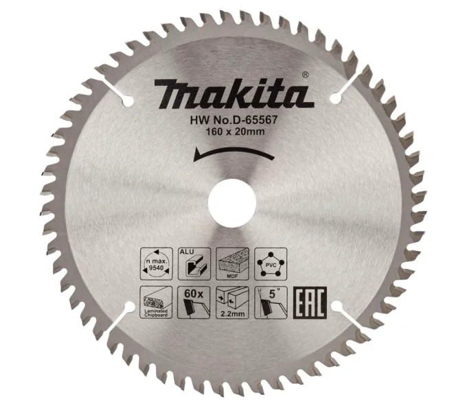 Disc pentru fierastrau electric MAKITA D-65567 160mm 1.4mm Lemn/Aluminiu-1