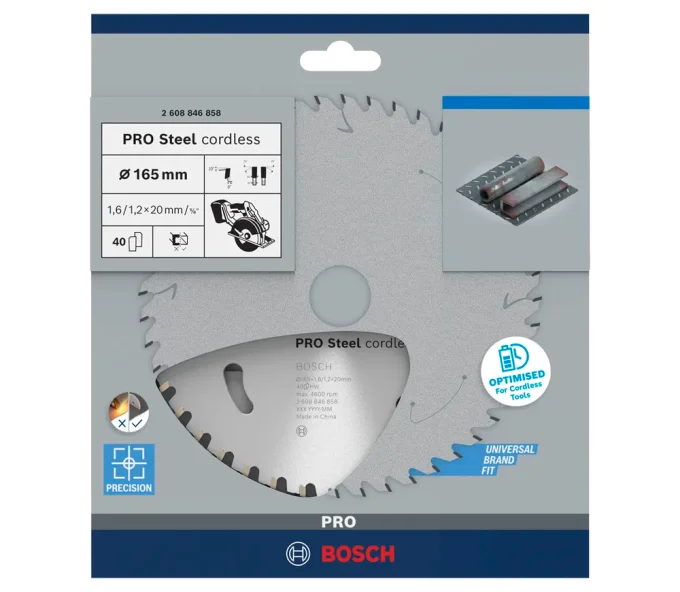 Disc pentru fierastrau electric BOSCH PRO Steel (Cordless) 165mm 1.6mm Metal-2