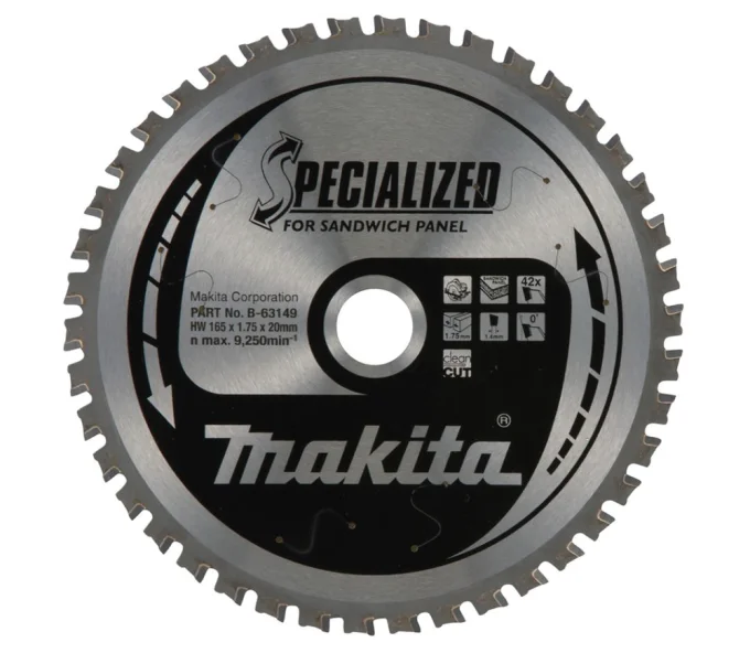 Disc pentru fierastrau electric MAKITA B-63149 165mm 1.4mm Panouri sandwich-1
