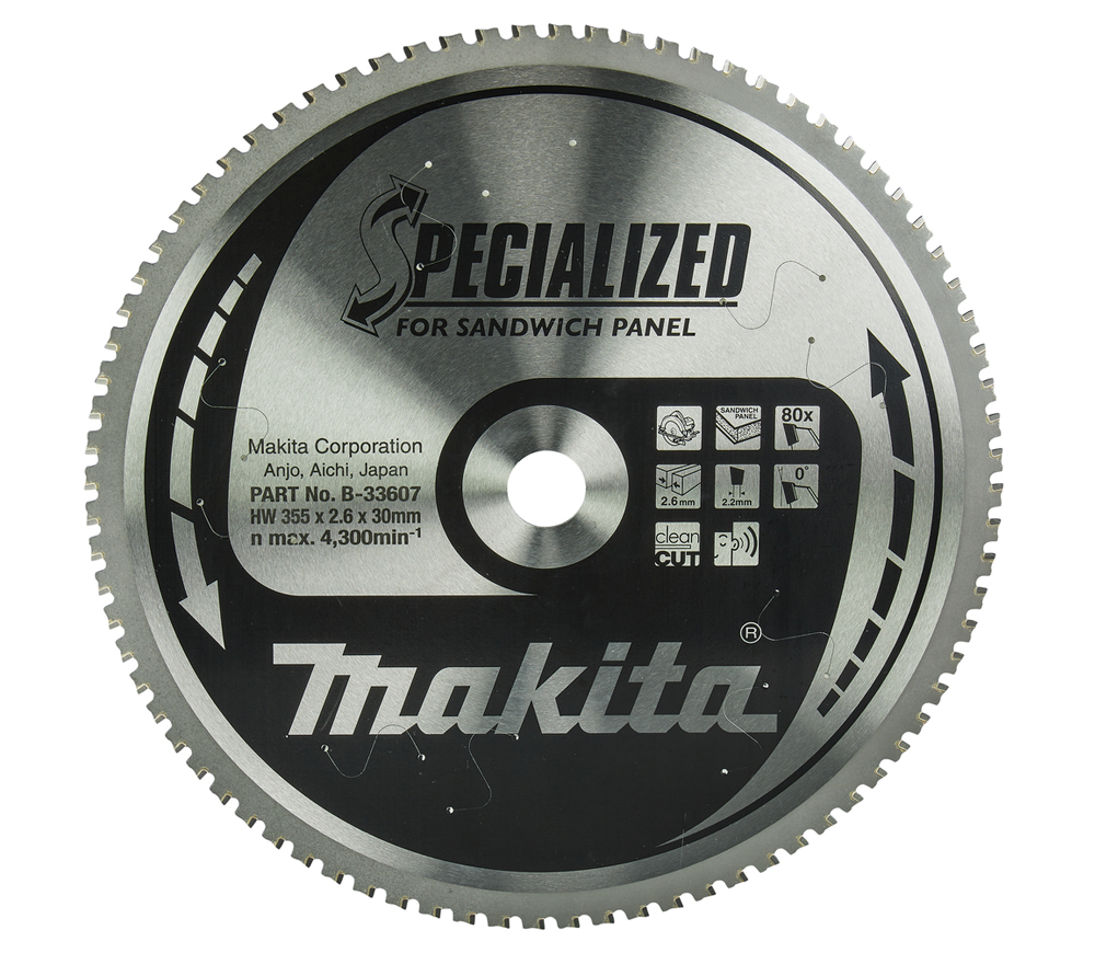Disc pentru fierastrau electric MAKITA B-33607 355mm 2.2mm Panouri sandwich