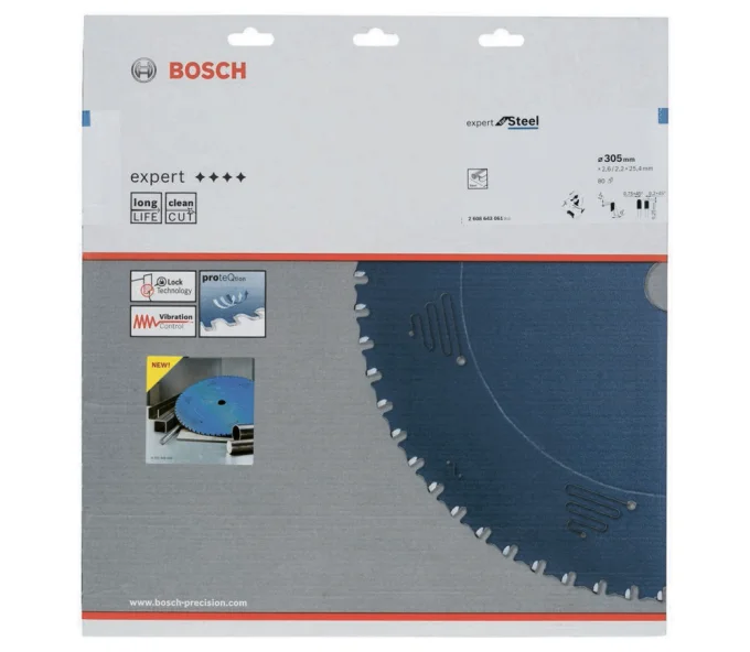 Disc pentru fierastrau electric BOSCH Expert for Steel 305mm 2.2mm Oțel-2