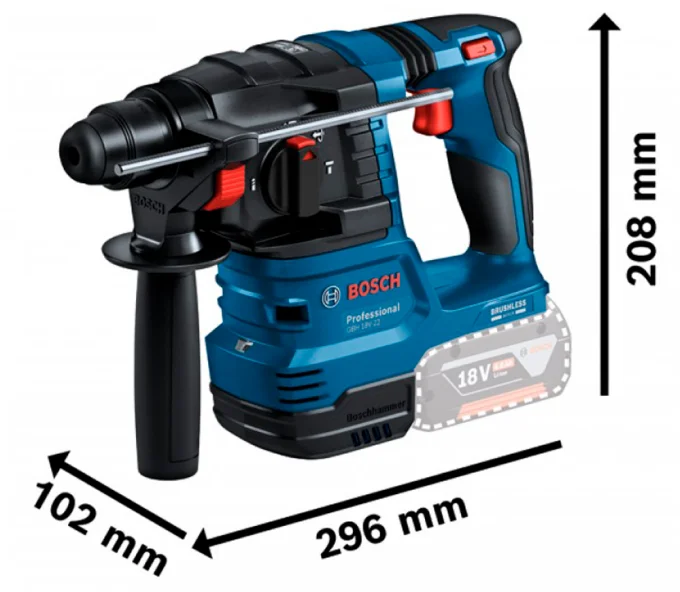 Набор аккумуляторных инструментов BOSCH Professional 18V (GBH + GWS + GSR)-4