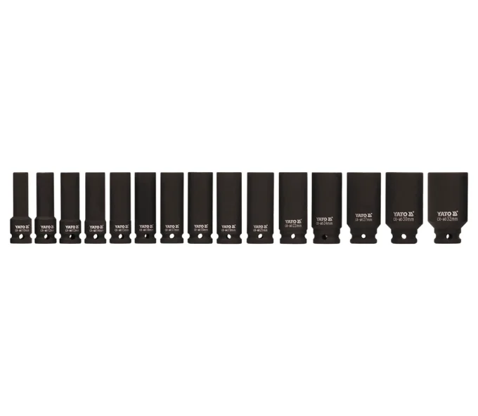 Set capete tubulare de impact lungi YATO YT1055 10-32 mm-2