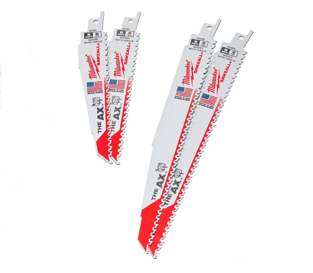 Set pânze pentru ferăstrău sabie MILWAUKEE SAWZALL Blade Set 150/230mm Lemn/Plastic/Metal-2
