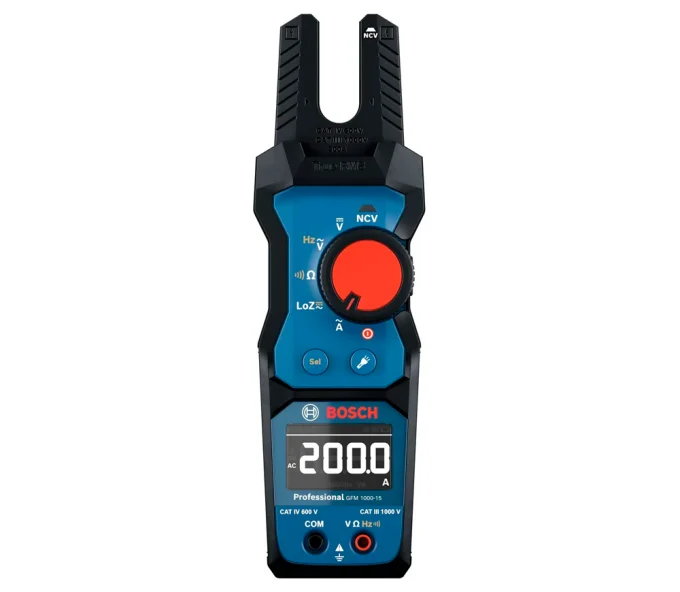 Токоизмерительные клещи BOSCH GFM 1000-15 + MH 1 1000В 200A 0/1000В-3