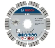 Disc de tăiat cu diamant BOSCH Best for Concrete 125mm Segmentat Beton/Cărămidă-1