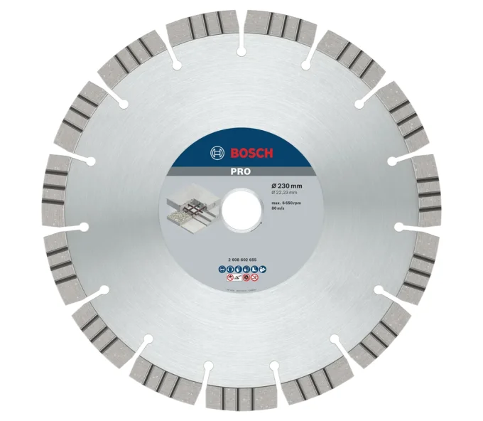 Disc de tăiat cu diamant BOSCH Best for Concrete 230mm Segmentat Beton/Piatră-1