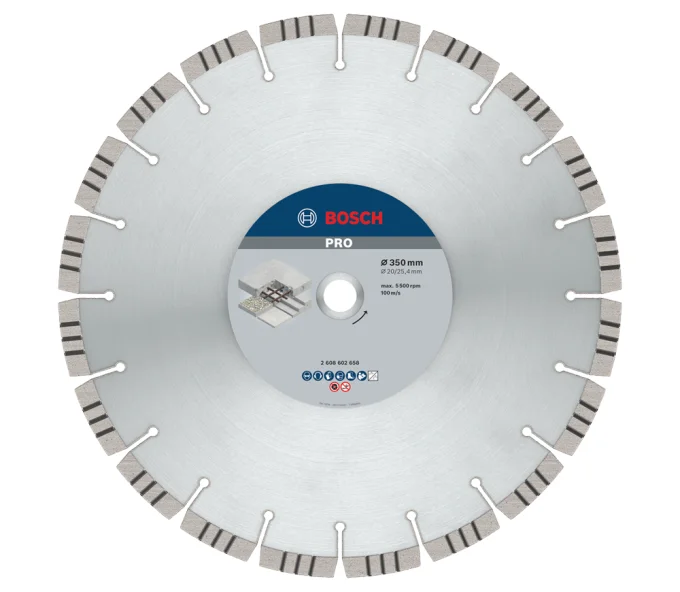 Алмазный отрезной диск BOSCH Best for Concrete 350мм Сегментированный Бетон/Камень/Кирпич-1