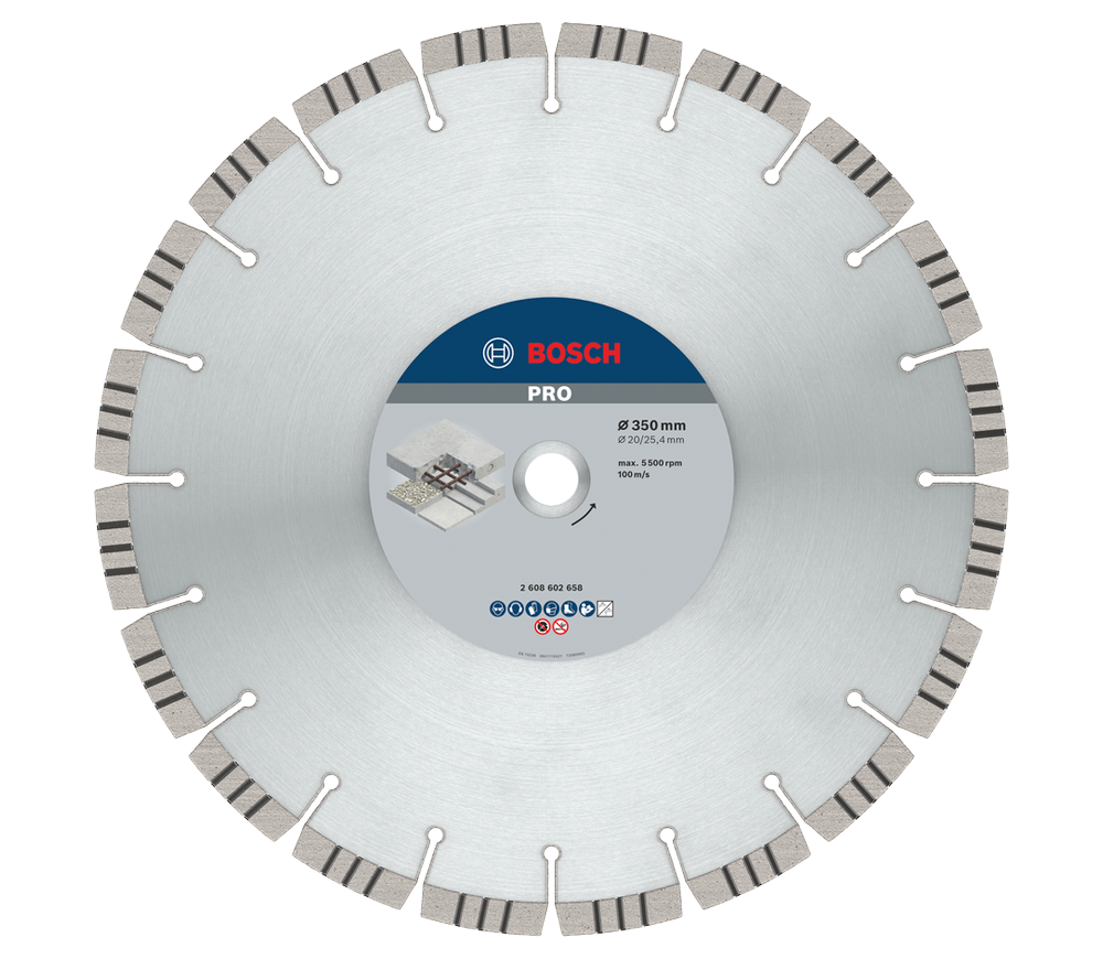 Алмазный отрезной диск BOSCH Best for Concrete 350мм Сегментированный Бетон/Камень/Кирпич