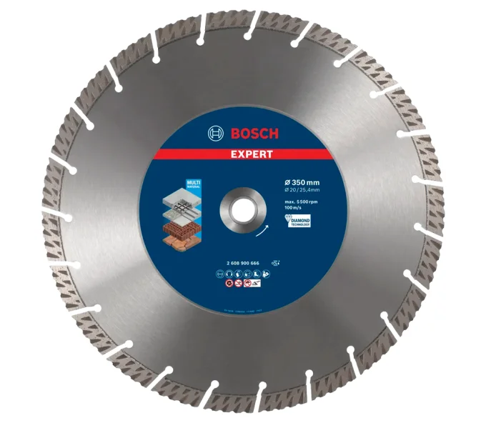 Алмазный отрезной диск BOSCH EXPERT MultiMaterial 350мм Сегментированный Бетон/Камень/Кирпич-1