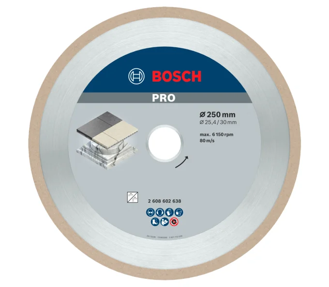 Алмазный отрезной диск BOSCH Best for Ceramic 250мм Сплошной Керамика/Мрамор/Гранит-1
