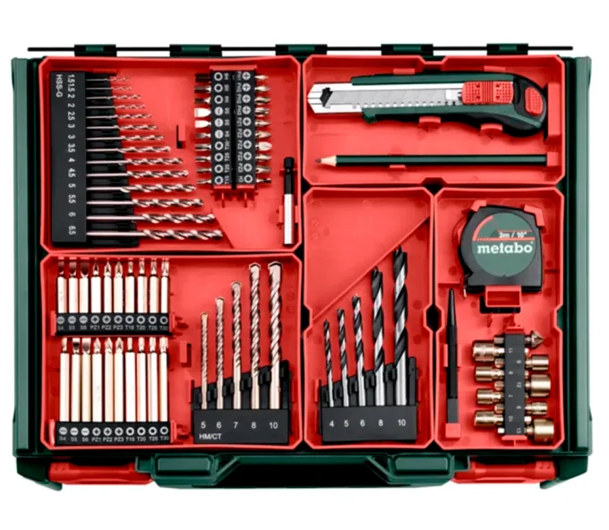 Mașină de găurit cu percutie METABO SBE 650 Set 650w-4