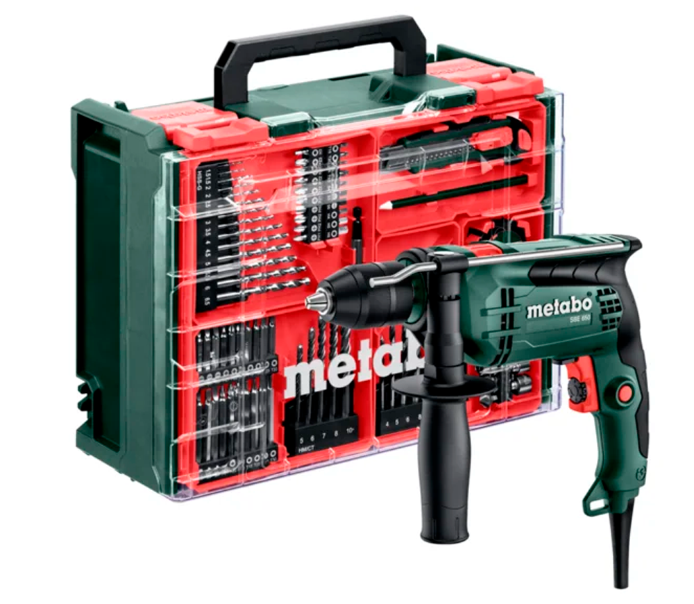 Дрель ударная METABO SBE 650 Set 650вт